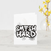 Badminton Smash Hard Champion Geschenk Karte (Gelbe Blume)
