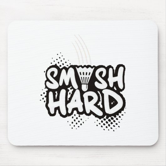 Badminton Smash Hard Champion Geschenk Mousepad (Vorne)