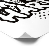 Badminton Smash Hard Champion Geschenk Poster (Ecke)