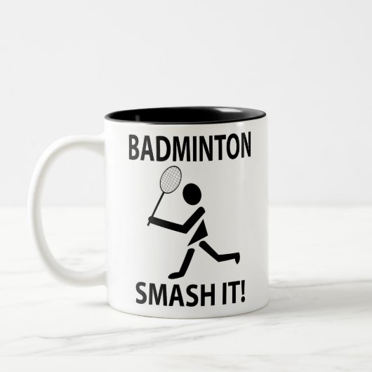 Badminton Smash It Coach Team Player Badminton Zweifarbige Tasse (Links)