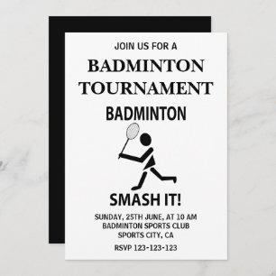 Badminton Smash it Sports Badminton Einladung