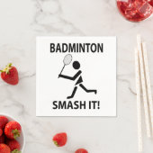 Badminton Smash It Sports Player Badminton Party Serviette (Beispiel)