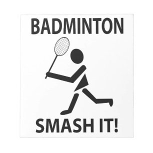 Badminton Smash It Sports Player Coach Badminton Notizblock