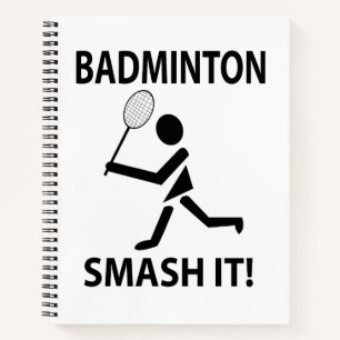 Badminton Smash It Sports Player Coach Badminton Notizblock