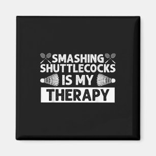 Badminton Smashing Shuttles Racquet Sport Magnet