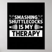 Badminton Smashing Shuttles Racquet Sport Poster (Vorne)