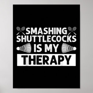 Badminton Smashing Shuttles Racquet Sport Poster