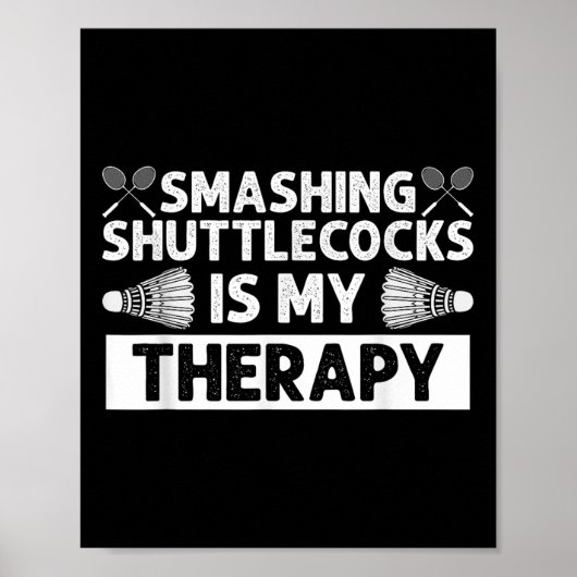 Badminton Smashing Shuttles Racquet Sport Poster (Vorne)