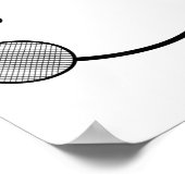 Badminton Smile Liebe Team Player Coach Poster (Ecke)