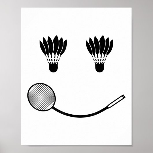 Badminton Smile Liebe Team Player Coach Poster (Vorne)