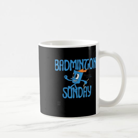 Badminton-Sonntag-Schläger-Shuttle-Spiel Kaffeetasse (Rechts)
