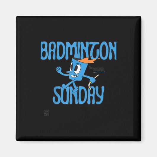 Badminton-Sonntag-Schläger-Shuttle-Spiel  Magnet (Vorne)