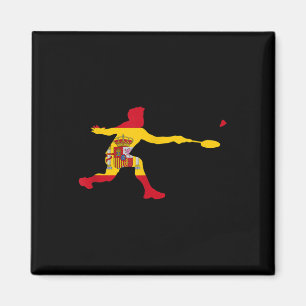 Badminton Spanische Flagge Schläger Federball Männ Magnet
