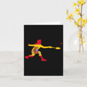 Badminton Spanish Flag Racquet Shuttle Men Player Karte (Gelbe Blume)