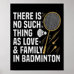 Badminton Spiel wie Shuttle Badminton Player Poster