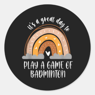 Badminton spielen Boho-Praxis Kinder Frauen Herz R Runder Aufkleber