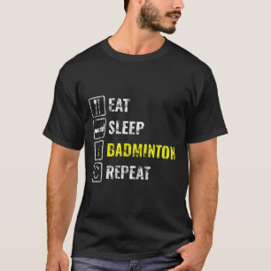Badminton-Spieler Badminton-Schläger Federball T-Shirt