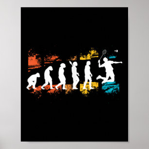 Badminton-Spieler-Evolution Shuttle Badminton-Schl Poster