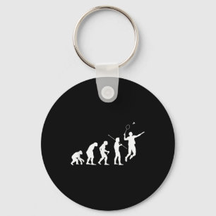 Badminton-Spieler-Geschenk Evolution Für Badminton Schlüsselanhänger