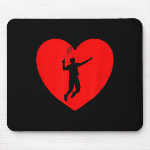 Badminton-Spieler Herz Lustiger Badminton Für Männ Mousepad