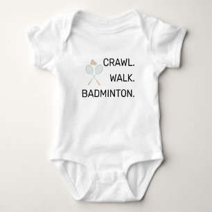 Badminton-Spieler - Kriechen Gehen Badminton Baby Strampler