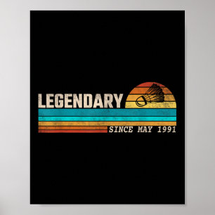 Badminton-Spieler-Legende seit Mai 1991 Geburtstag Poster