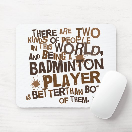 Badminton-Spieler-(lustiges) Geschenk Mousepad (Mit Mouse)