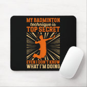 Badminton-Spieler _ Meine Badminton-Technik Mousepad (Mit Mouse)
