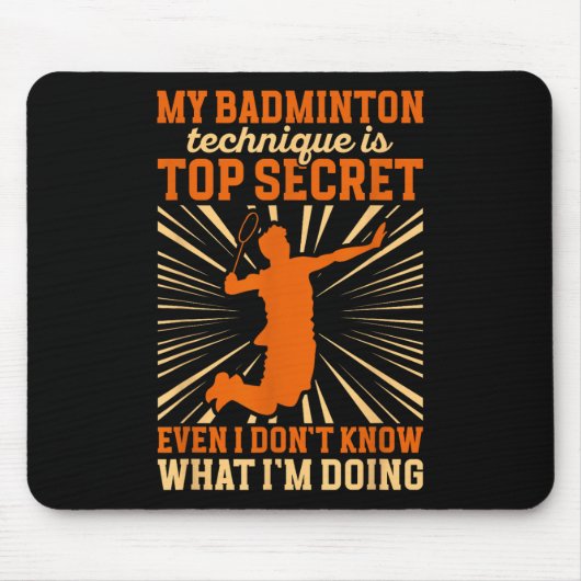Badminton-Spieler _ Meine Badminton-Technik Mousepad (Vorne)
