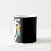 Badminton-Spieler Retro Badminton-Team Shuttle Pla Kaffeetasse (Vorderseite Links)