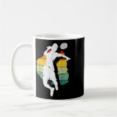 Badminton-Spieler Retro Badminton-Team Shuttle Pla Kaffeetasse (Links)