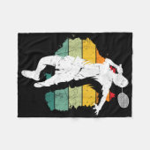 Badminton-Spieler Retro Badminton-Team Shuttlecock Fleecedecke (Vorderseite (Horizontal))