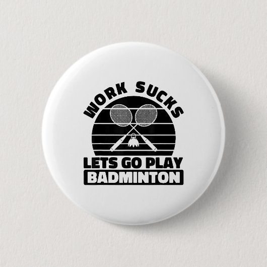 Badminton-Spieler-Schläger - Mannschaftsplatz-Schl Button (Vorderseite)