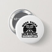 Badminton-Spieler-Schläger - Mannschaftsplatz-Schl Button (Vorne & Hinten)