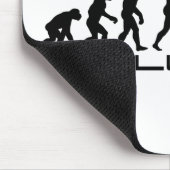 Badminton-Spieler-Schläger-Sport-Evolutions-Kunst Mousepad (Ecke)