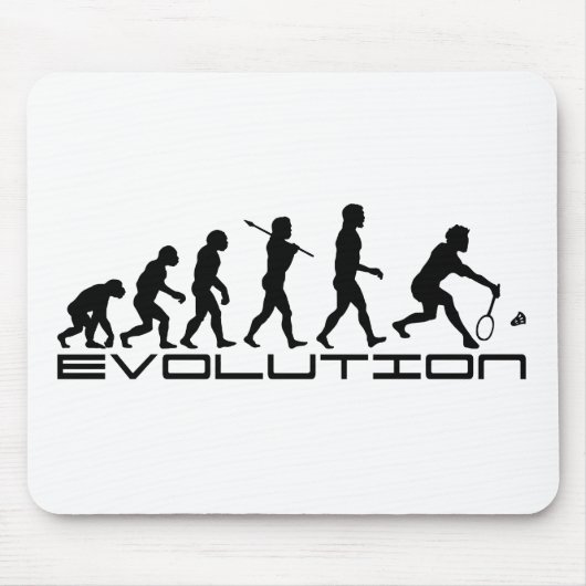 Badminton-Spieler-Schläger-Sport-Evolutions-Kunst Mousepad (Vorne)