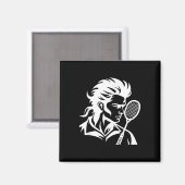 Badminton-Spieler-Schlägersport-Shuttle Magnet (Vorderseite/Rückseite)