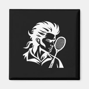 Badminton-Spieler-Schlägersport-Shuttle Magnet