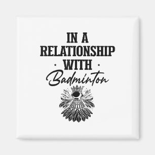 Badminton-Spieler-Shuttle-Federball  Magnet