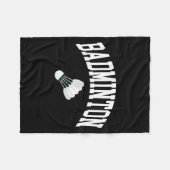 Badminton-Spieler-Shuttle-Grafik-Tanktop  Fleecedecke (Vorderseite (Horizontal))