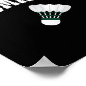 Badminton-Spieler-Shuttle-Grafik-Tanktop Poster (Ecke)