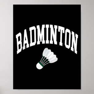 Badminton-Spieler-Shuttle-Grafik-Tanktop Poster