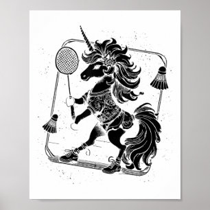 Badminton-Spieler-Shuttle Poster