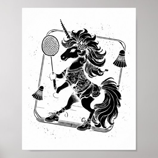 Badminton-Spieler-Shuttle  Poster (Vorne)