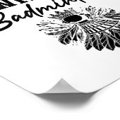 Badminton-Spieler-Shuttle-Racket bekam Shuttle Poster (Ecke)