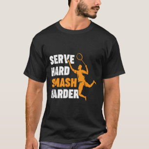 Badminton-Spieler Shuttlecock Aufschlag Hart Smash T-Shirt