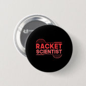 Badminton-Spieler Shuttlecock Schläger Wissenschaf Button (Vorne & Hinten)