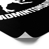 Badminton-Spieler Shuttlecock Team Trainer Badmint Poster (Ecke)
