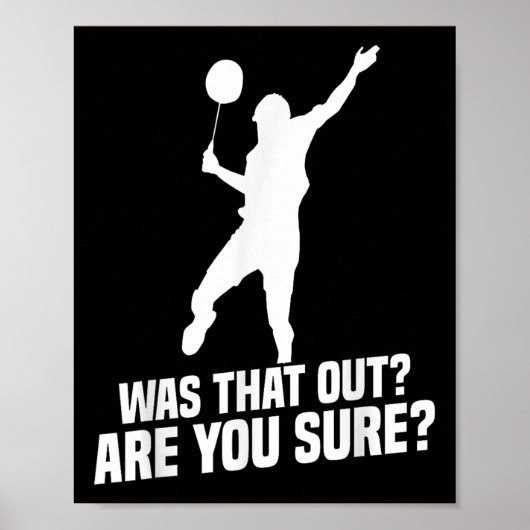 Badminton-Spieler Sie sicher Shuttle-Spieler Badmi Poster (Vorne)