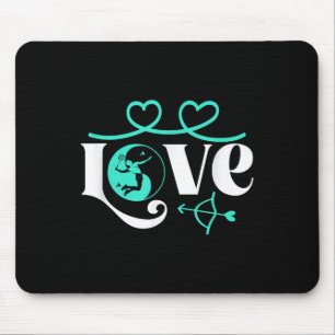 Badminton-Spieler Spiel Federball Yin-Yang-Liebe B Mousepad